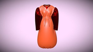 3D Girls Outdoor Dress-Metaverse In Low Poly