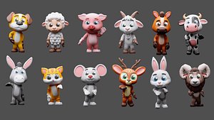 Cartoon characters  animals 3 01