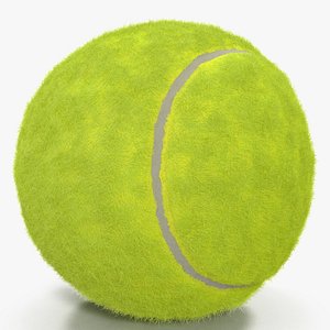 3d tennis ball fur model
