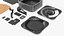 3D model Mac Mini M4 Exploded Computer Hardware Silver