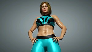 Sexy Female Yoga Trainer 3D model