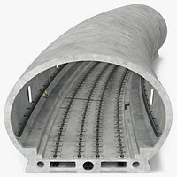 Railway Tunnel Section Wide Bend