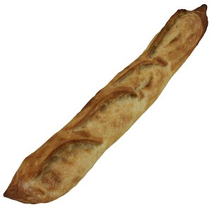 3d model french baguette