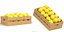 3D Lemons in a wooden crate model