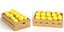 3D Lemons in a wooden crate model