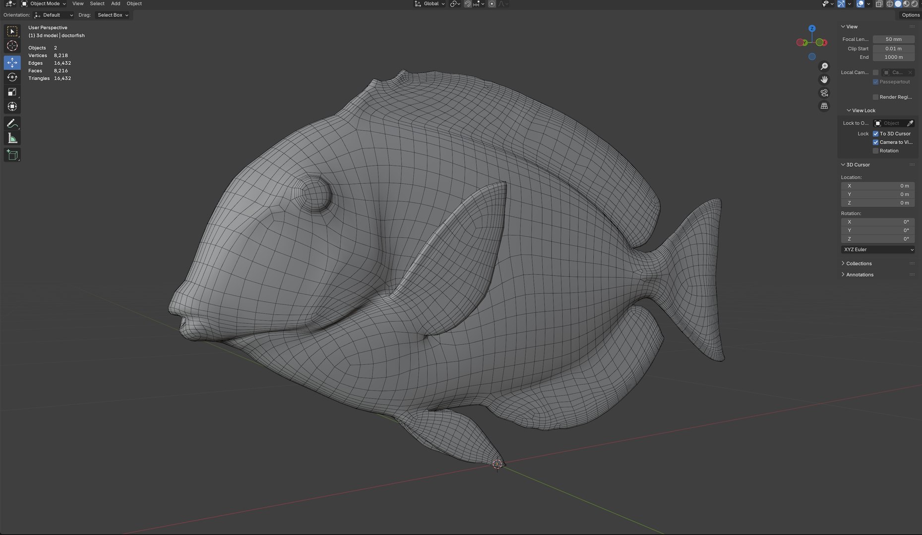 Doctor Fish Doctorfish 3D Model - TurboSquid 2548601