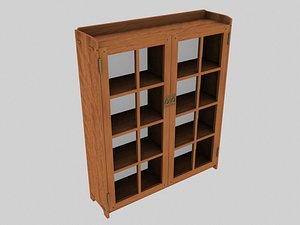 bookcase wooden arts 3d model