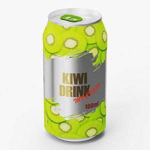 Kiwi Drink Can Mockup 180ml 3D model