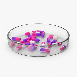 Petri Dish With Pill Capsules