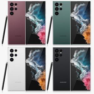 3D model Samsung Galaxy S22 Ultra primary colors