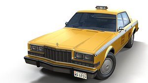 dodge diplomat 1980 taxi 3D model