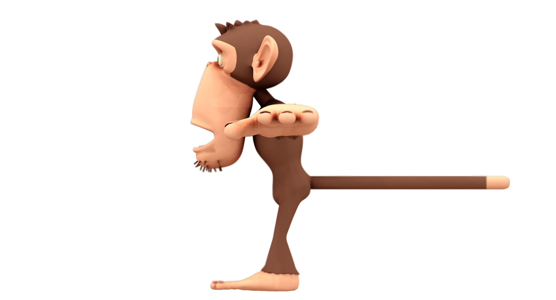 Monkey Cartoon Rigged Shape 3D Model - TurboSquid 1495445