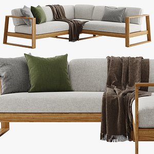 Rio Outdoor Conrer Sofa 3D model