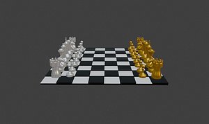 3D Ajedrez Estilizado model