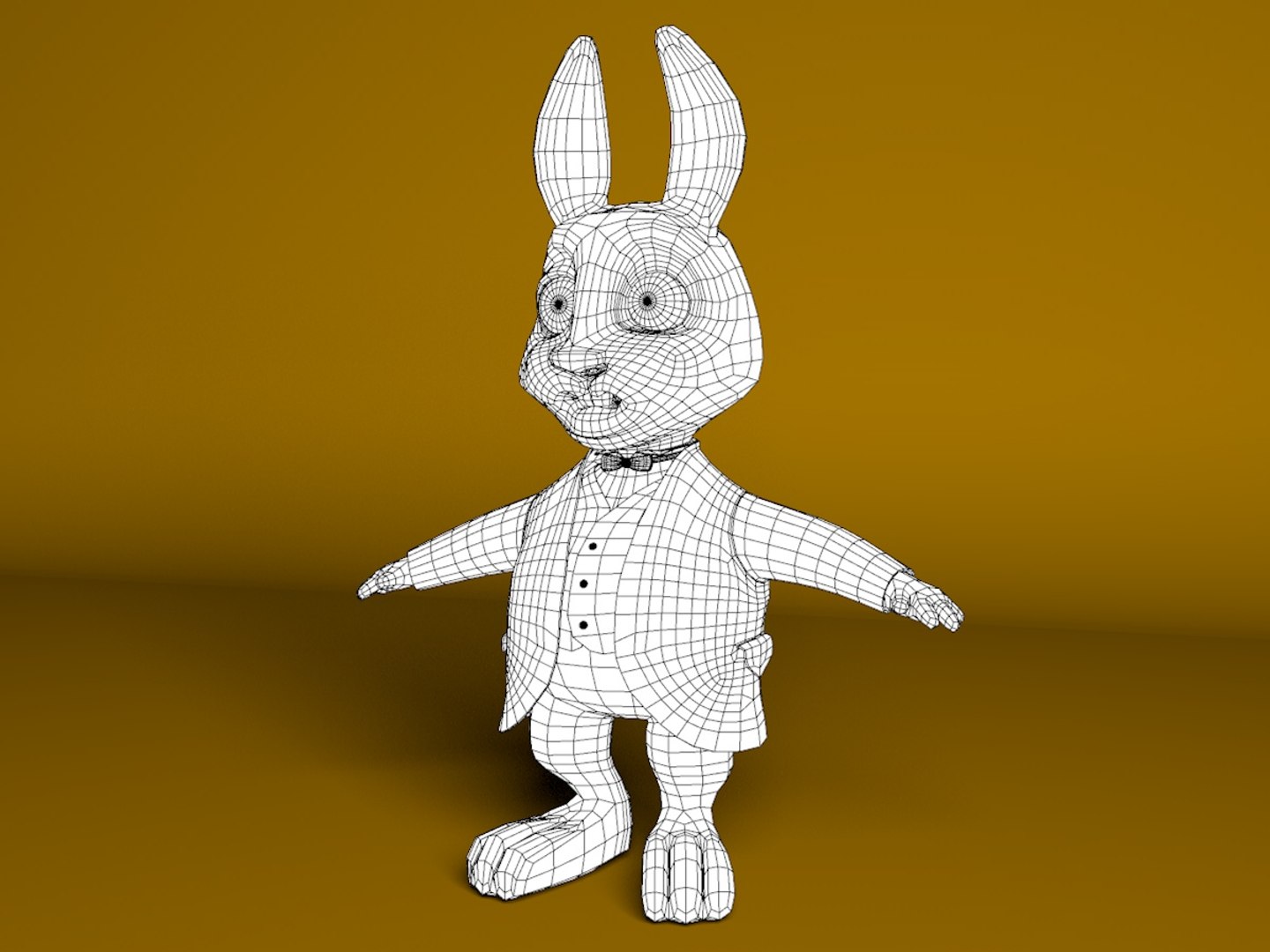 White Rabbit Cartoon C4d