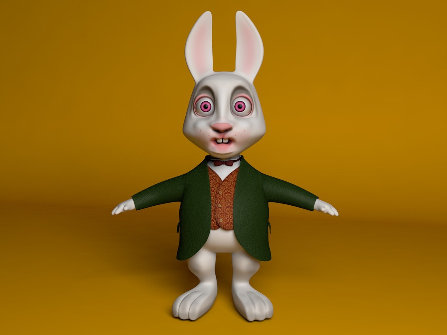 White Rabbit Cartoon C4d