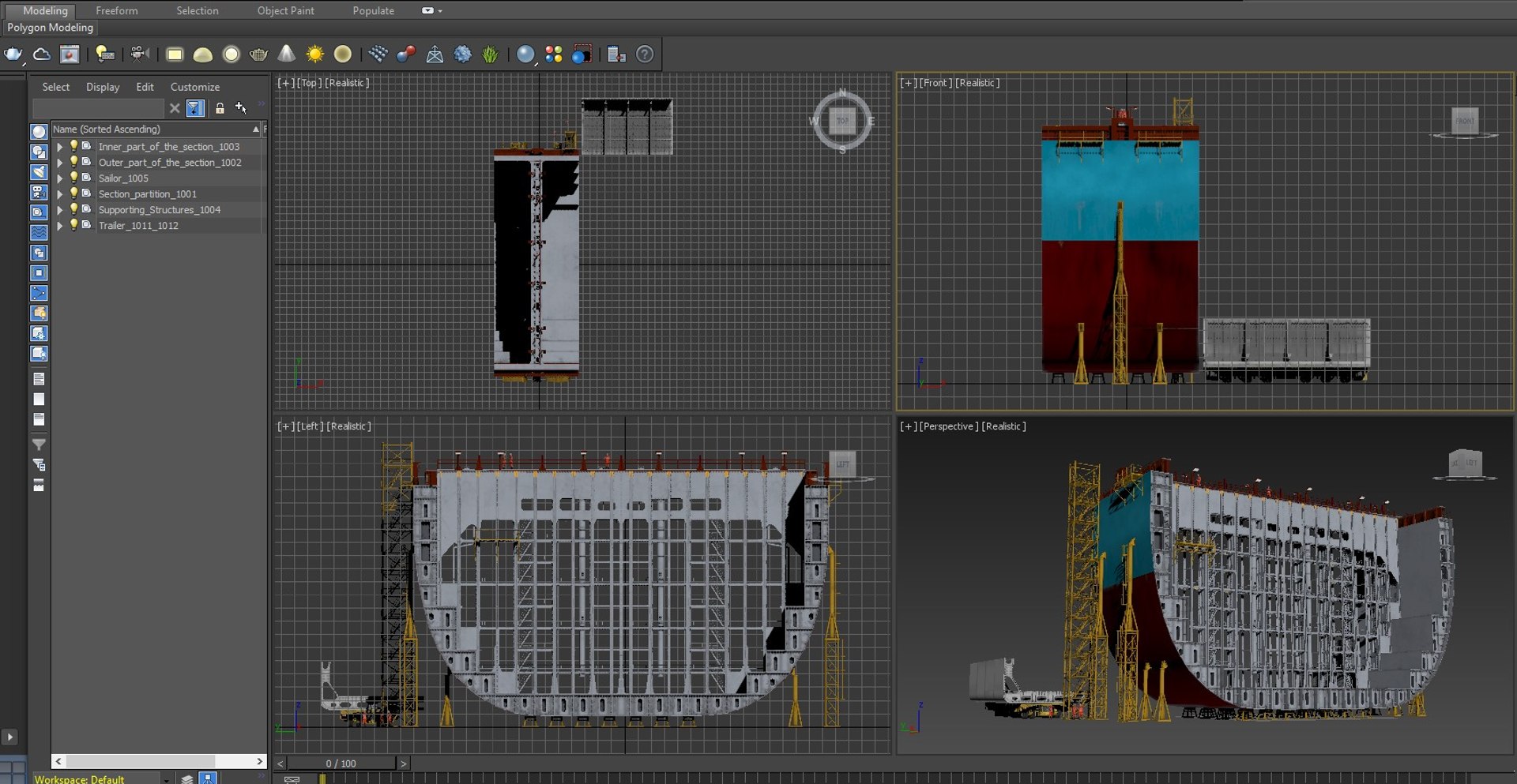 Containershipsection 3D Model - TurboSquid 2184722