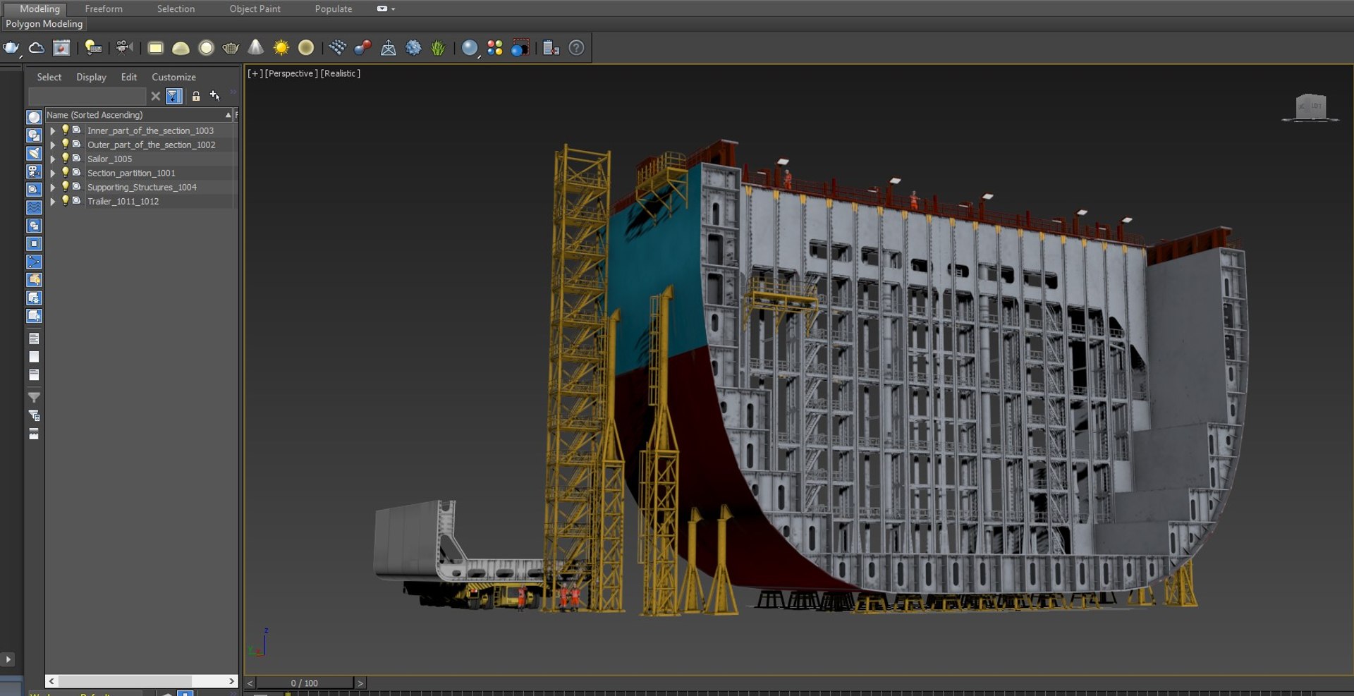 Containershipsection 3D Model - TurboSquid 2184722
