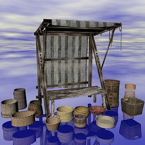 Medieval Fantasy: Basket Market Stall