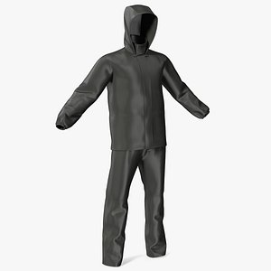 Unisex Black Rain Suit
