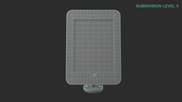 Tablet Stand 3D Model TurboSquid 1804721   Wireframe0008 