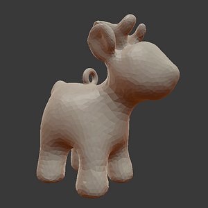 3D cartoon deer stl medium model