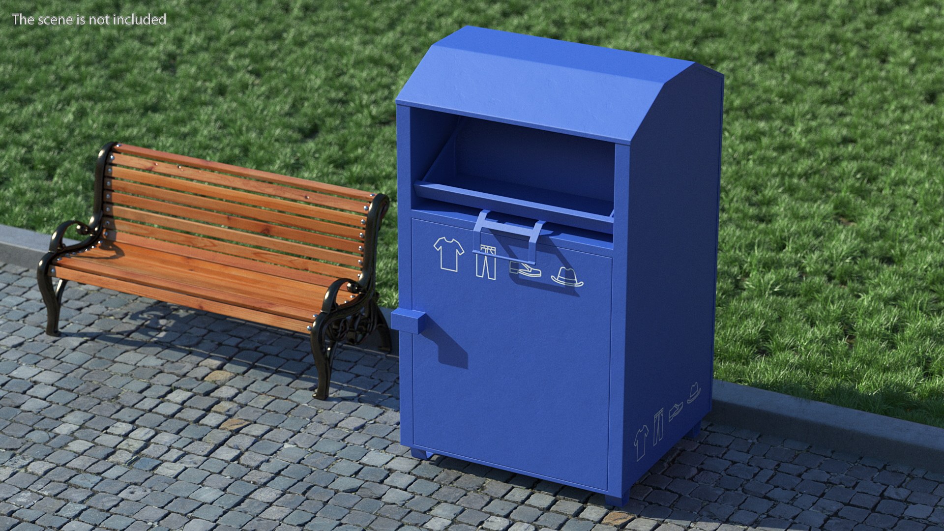 3D Clothing Drop Box Blue - TurboSquid 2047640
