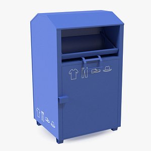 3D Clothing Drop Box Blue