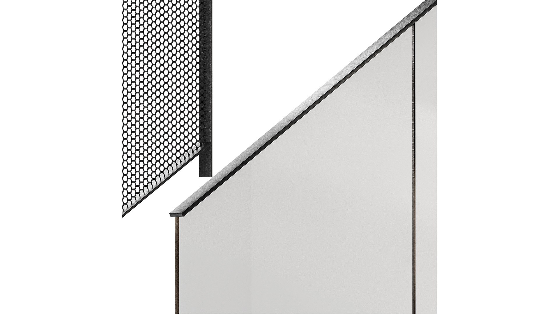 3D Modern Metal Railings 3 Design Options Editable Splines Option ...