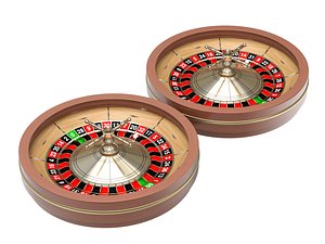 3D european american roulette wheel