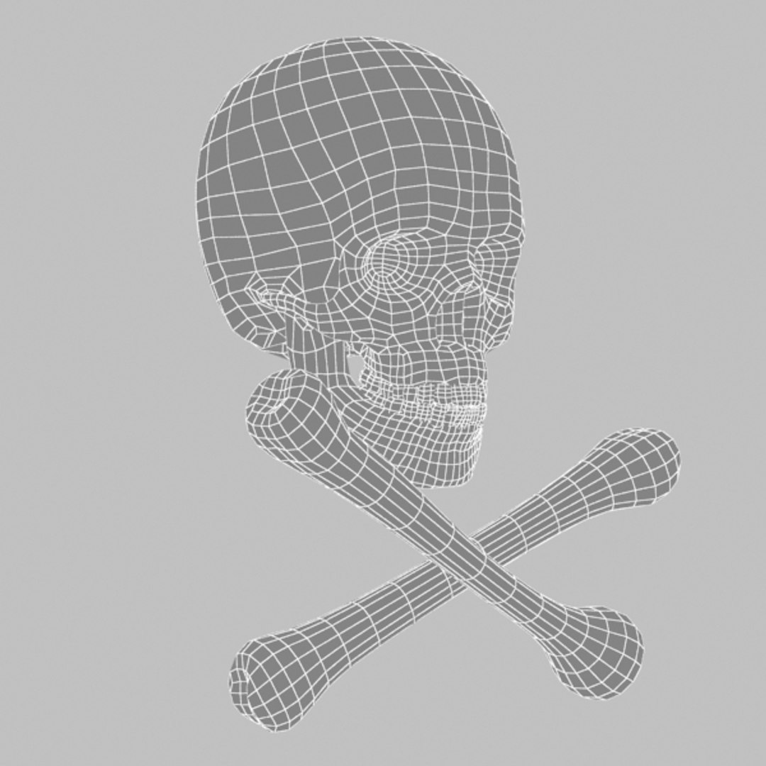 3d Model Skull Crossbones