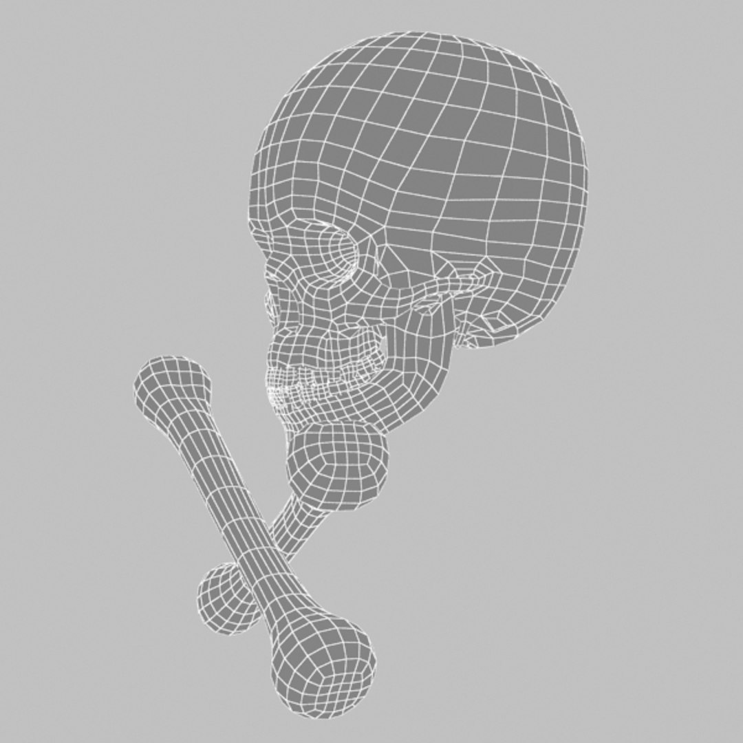 3d Model Skull Crossbones