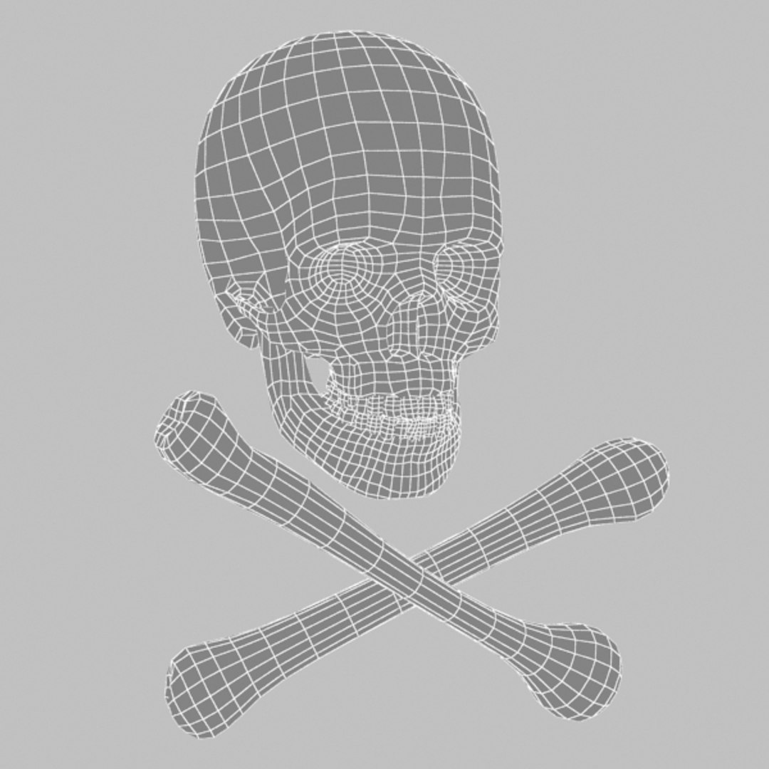 3d Model Skull Crossbones