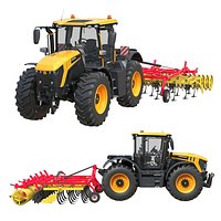 JCB Fastrac 4000 ICON Tractor and Agricultural Cultivator