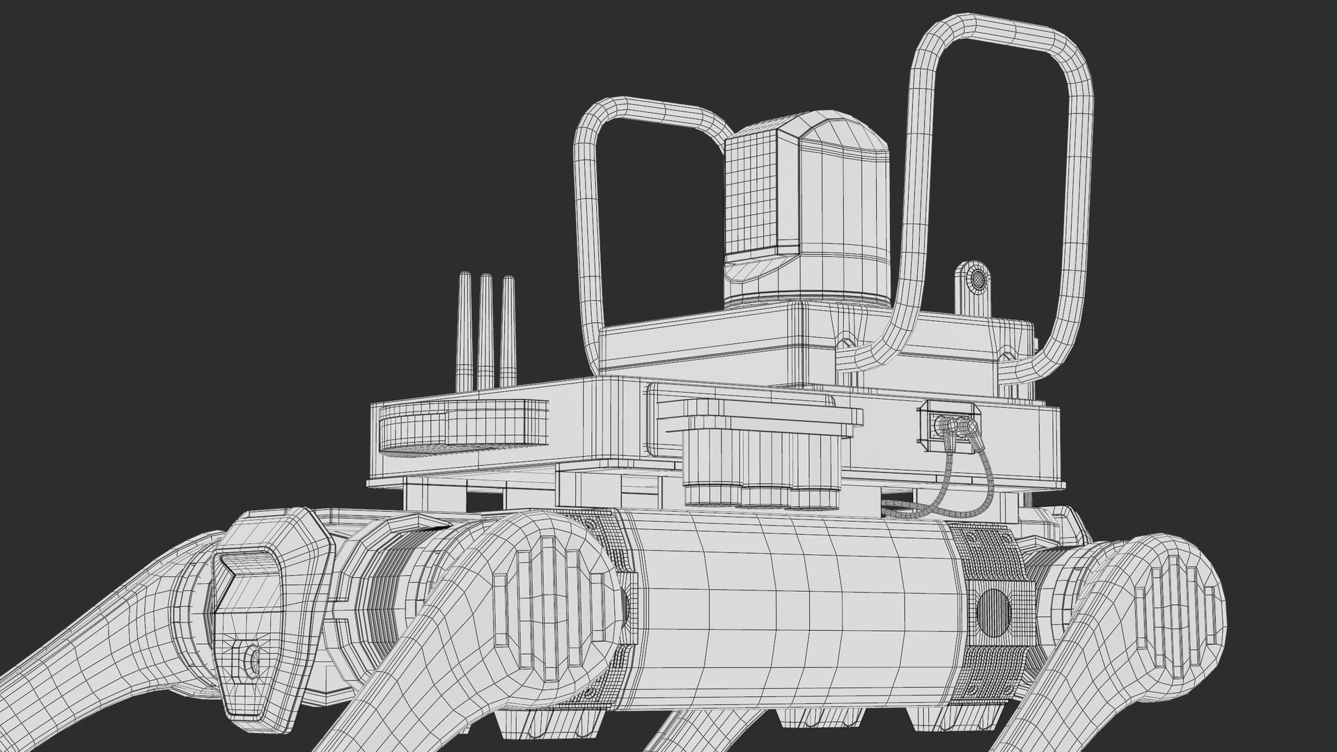 Unmanned Firefighters Robots Unitree B2 Package PBR 3D model https://p.turbosquid.com/ts-thumb/hP/6c0aeO/Lg/screenshot027_wire/png/1768055970/1920x1080/fit_q87/d3baf303e49888198a233123614b4880d0ad0ef8/screenshot027_wire.jpg
