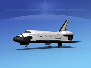 3d model landing space shuttle