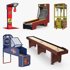Arcade Games 3D Models Collection 3