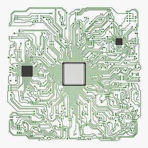 Electronic Circuit Paths Abstract M1 3D