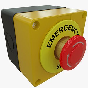 3D model Emergency Stop Button