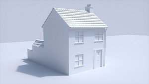 Terraced house low poly