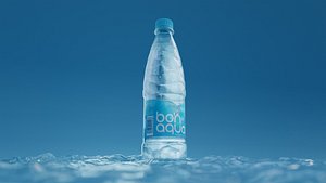 BonAqua water bottle 3d model for Blender 3D model