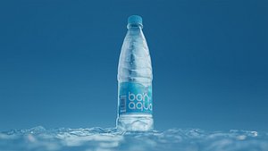 BonAqua water bottle 3d model for Blender
