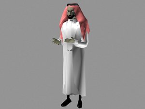 free arabic man character 3d model