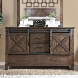 3D Drawer Dresser in Dark Walnut