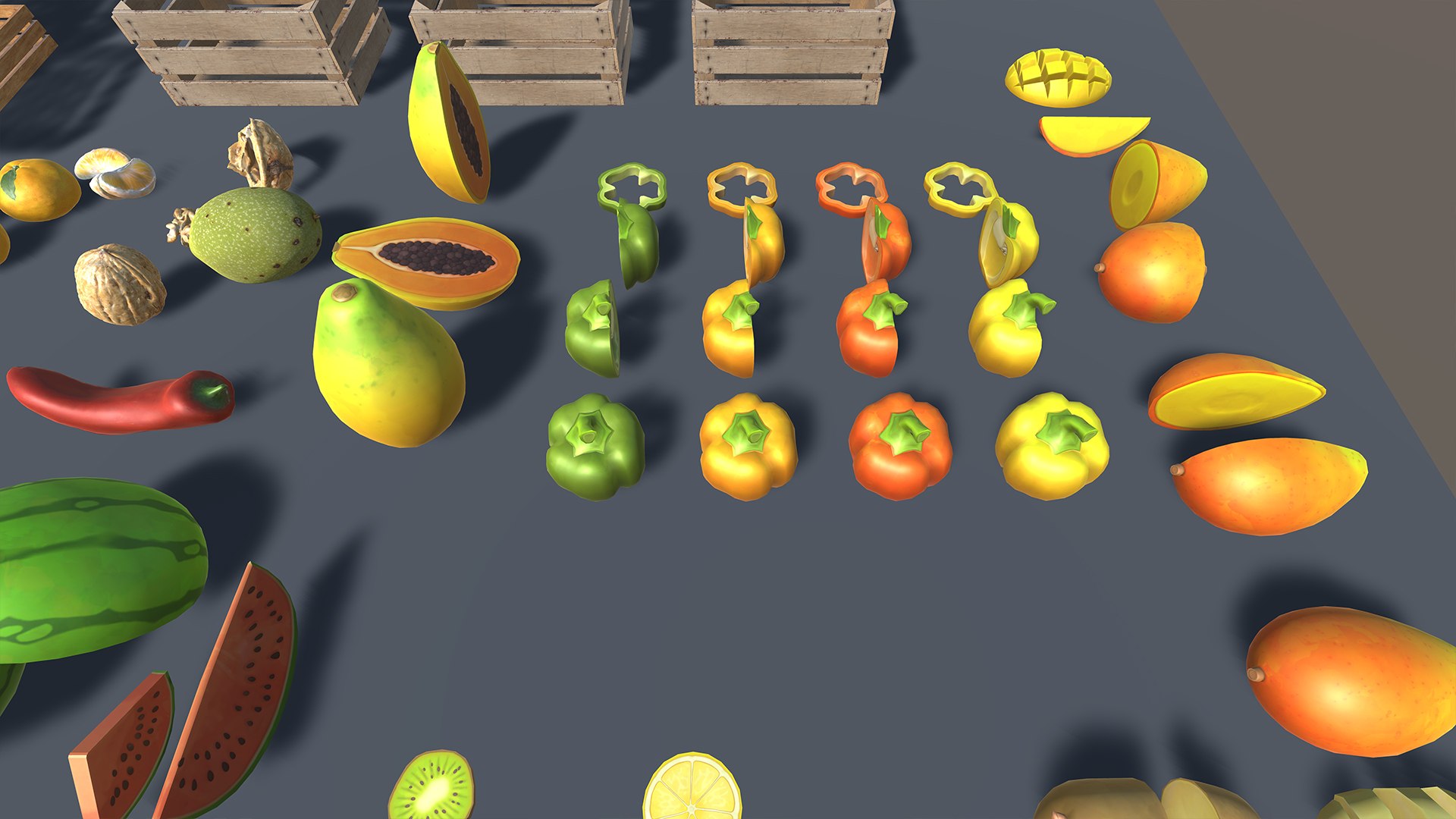 Fruits and Vegetables 3D Asset Pack with Wooden Crates  Game Ready Food Props 3D model https://p.turbosquid.com/ts-thumb/hP/cZOVGb/lj/4/jpg/1788699251/1920x1080/fit_q87/9fa801ecaa733dfc43926e49765a93f7417079de/4.jpg