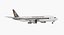 Boeing 777 200LR modelo 3D de Singapore Airlines