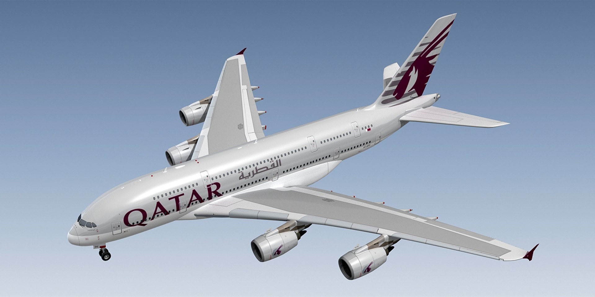 Qatar Airways Airbus A380 モデル Qatar Airways Airbus A380 - Diecast Model Aircraft