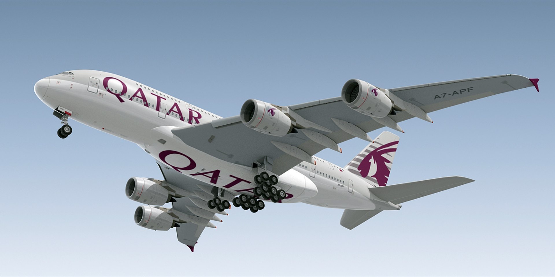 3D Airbus A380 Qatar Airways | 1144116 | TurboSquid
