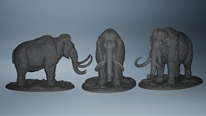 Woolly Mammoth Statue - STL File for 3D Printing 3D model