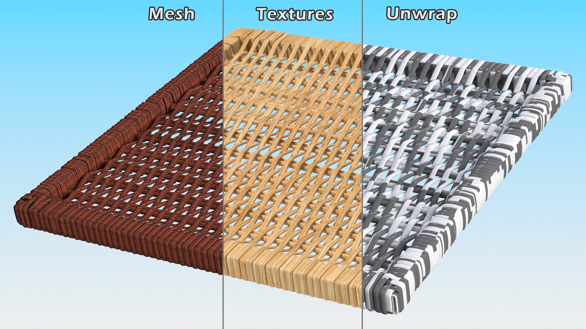 3D Rattan Panel model https://p.turbosquid.com/ts-thumb/hP/nzJSl5/PI/rattanpanelvray3dmodel013/jpg/1644568053/1920x1080/fit_q87/8f899cc5923a1fb33f092e0622e459d6de81879c/rattanpanelvray3dmodel013.jpg